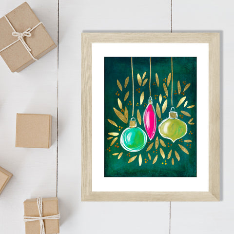 Christmas Ornaments - Art Print