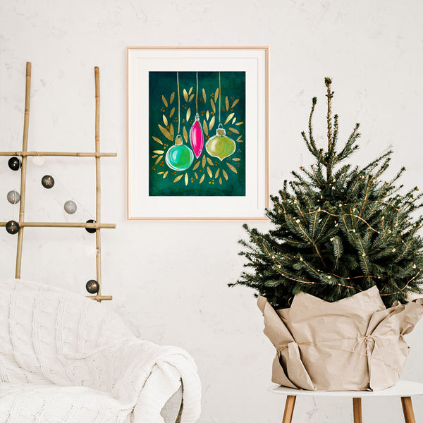 Christmas Ornaments - Art Print