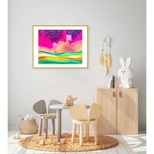 Pink Abstract Seascape - Large Print