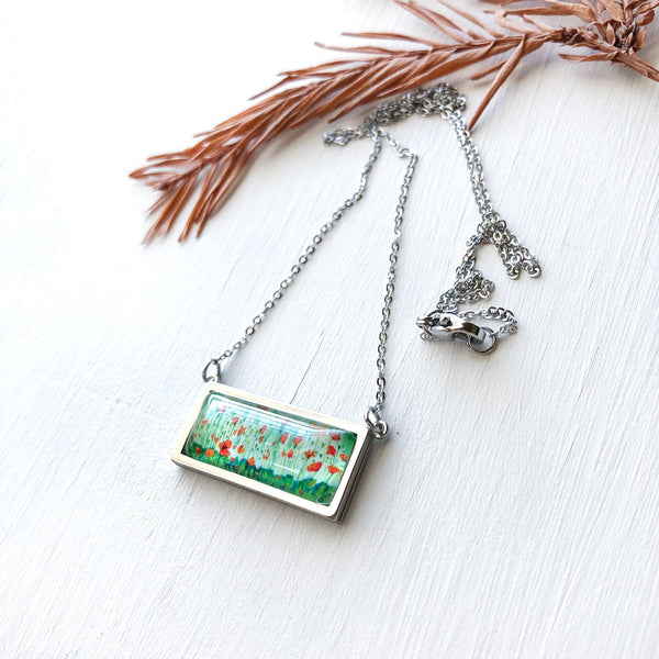 Poppies Field - Bar Necklace