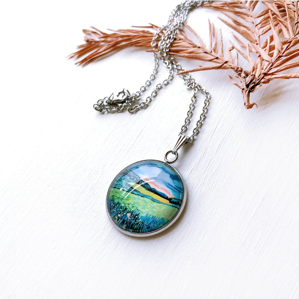 Rainbow Mountains - Stainless Steel Necklace