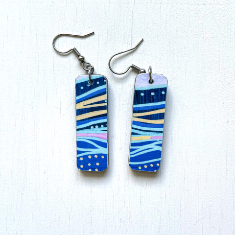 Starry Ocean - Decoupage Earrings