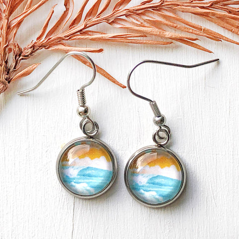 Turquoise Waters - Dangle or Leverback Earrings