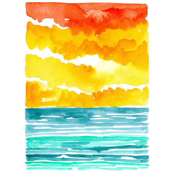 Abstract Watercolor Seascape VI