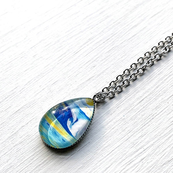 Wave 2.2 - Stainless Steel Teardrop Necklace or Set
