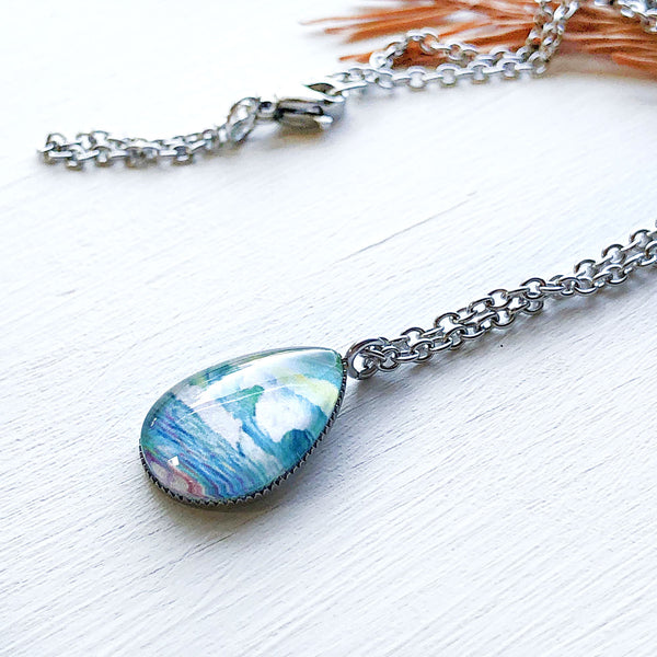 Wave 2.8 - Stainless Steel Teardrop Necklace or Set